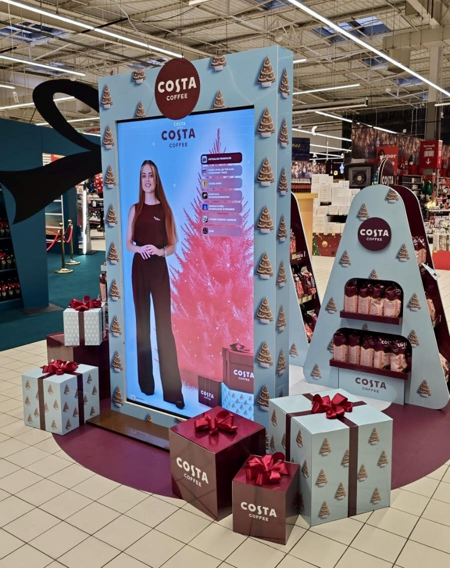Costa Coffee — totem z wirtualną asystentką